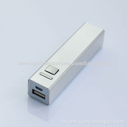 Promotional Metal USB Battery Charger for iPhone, 2,200/2,600mAhNew